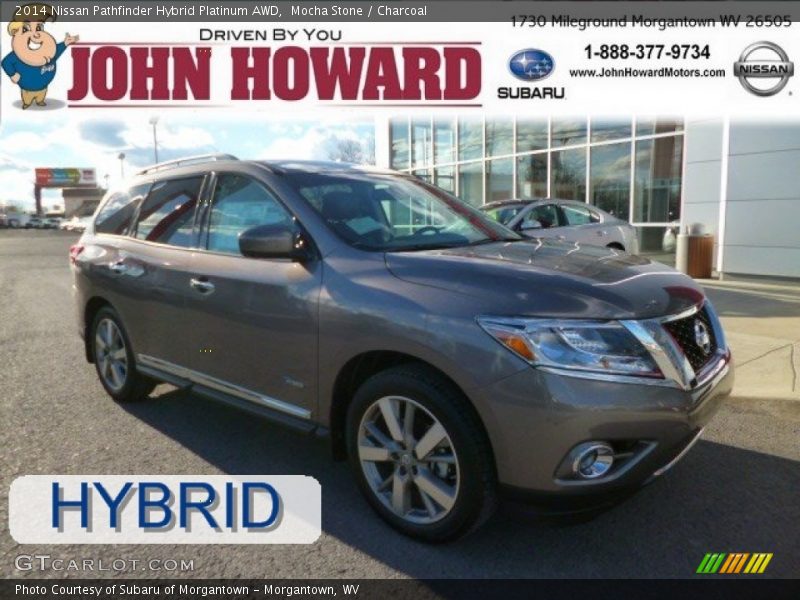 Mocha Stone / Charcoal 2014 Nissan Pathfinder Hybrid Platinum AWD