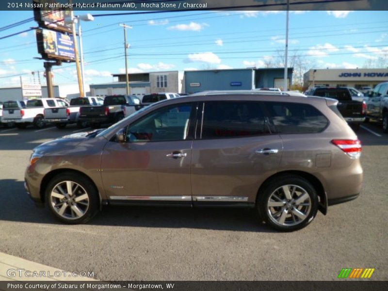 Mocha Stone / Charcoal 2014 Nissan Pathfinder Hybrid Platinum AWD