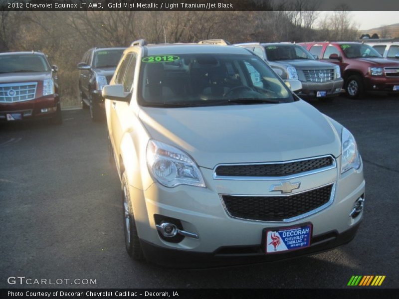 Gold Mist Metallic / Light Titanium/Jet Black 2012 Chevrolet Equinox LT AWD