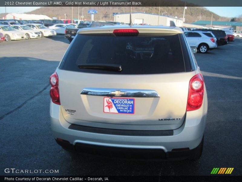 Gold Mist Metallic / Light Titanium/Jet Black 2012 Chevrolet Equinox LT AWD