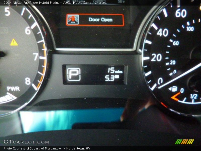 Mocha Stone / Charcoal 2014 Nissan Pathfinder Hybrid Platinum AWD