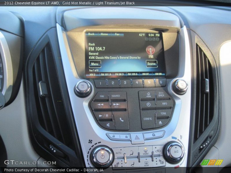 Gold Mist Metallic / Light Titanium/Jet Black 2012 Chevrolet Equinox LT AWD