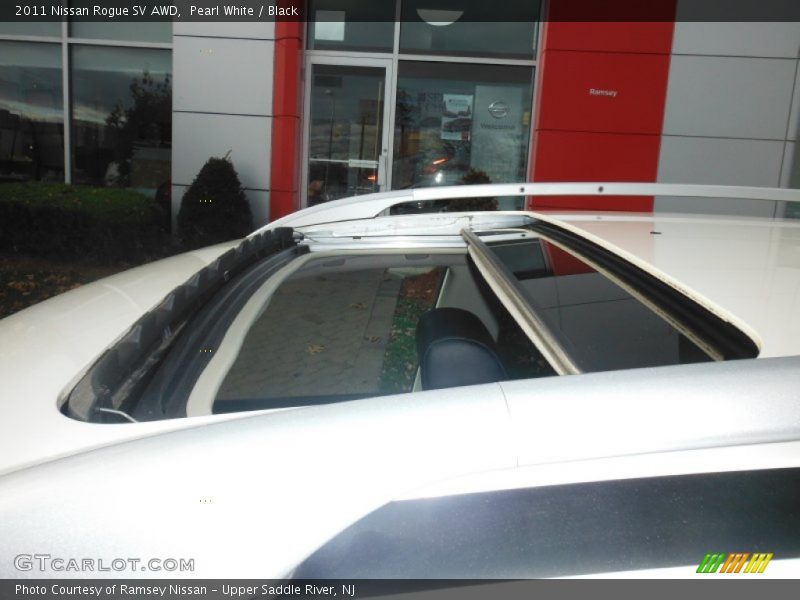Pearl White / Black 2011 Nissan Rogue SV AWD