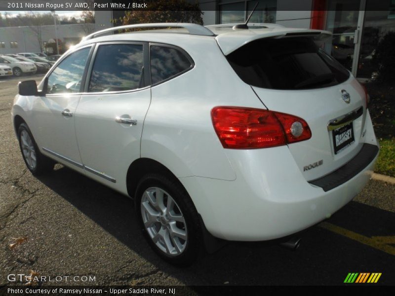 Pearl White / Black 2011 Nissan Rogue SV AWD