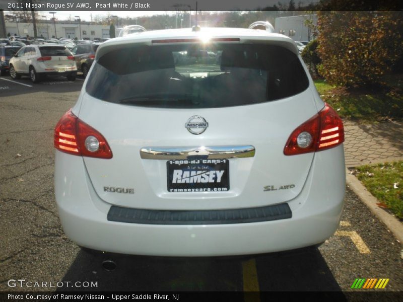 Pearl White / Black 2011 Nissan Rogue SV AWD