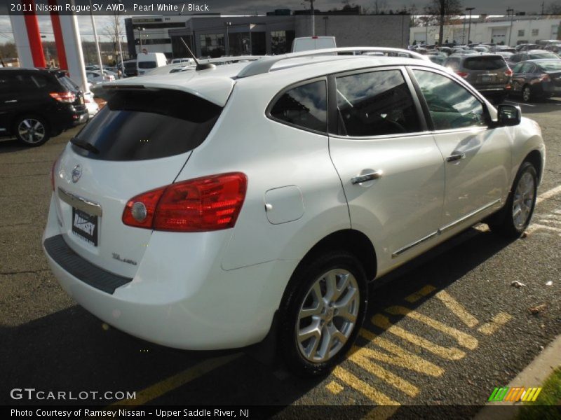 Pearl White / Black 2011 Nissan Rogue SV AWD