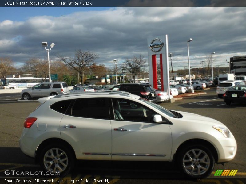 Pearl White / Black 2011 Nissan Rogue SV AWD