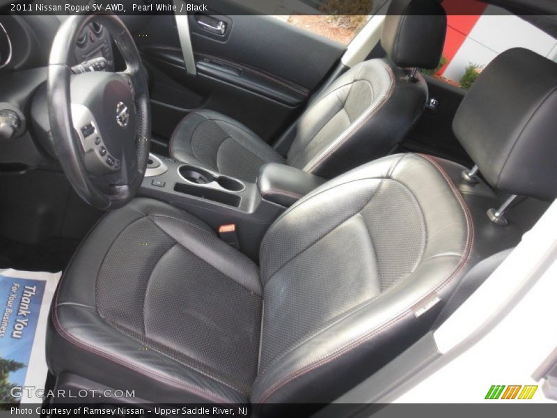 Pearl White / Black 2011 Nissan Rogue SV AWD