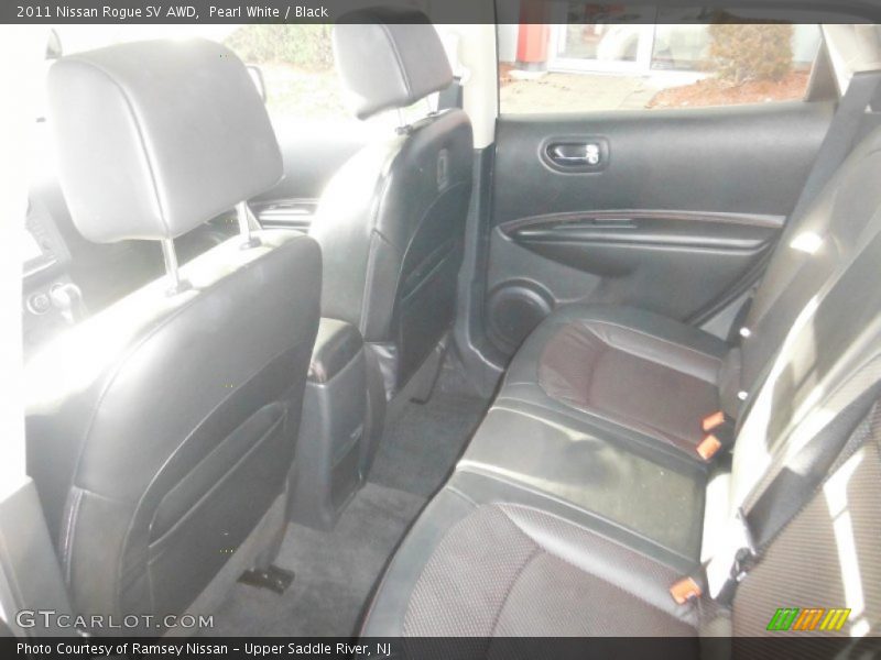 Pearl White / Black 2011 Nissan Rogue SV AWD