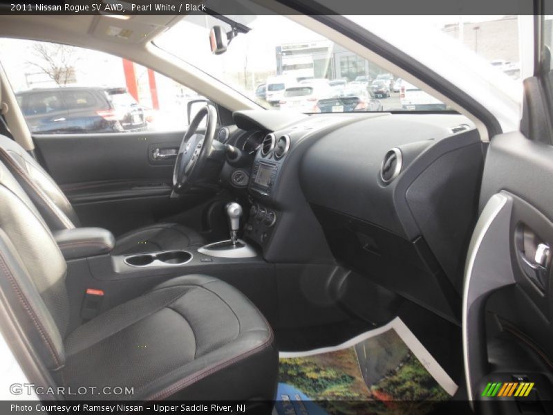 Pearl White / Black 2011 Nissan Rogue SV AWD