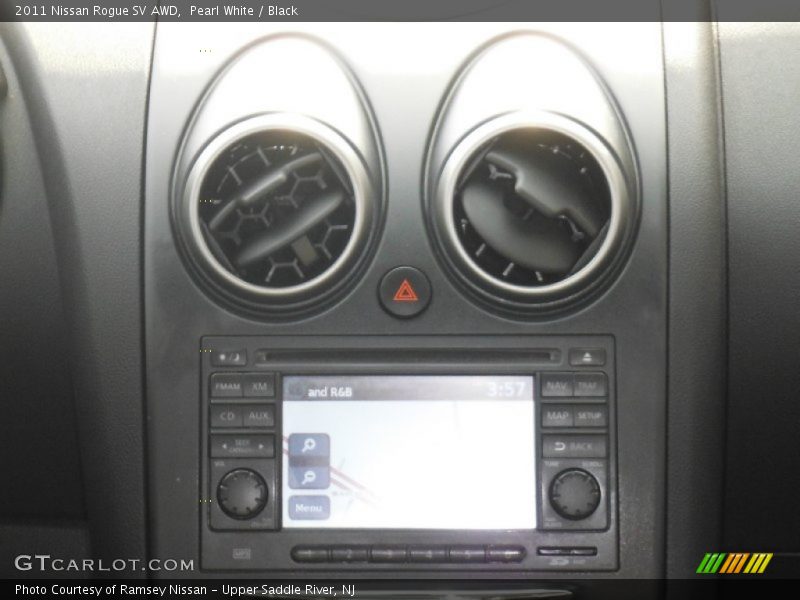 Pearl White / Black 2011 Nissan Rogue SV AWD