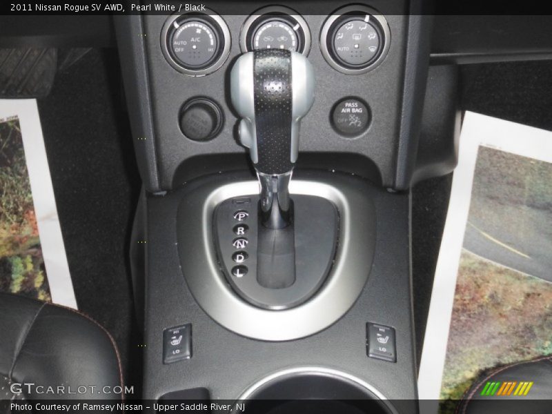 Pearl White / Black 2011 Nissan Rogue SV AWD
