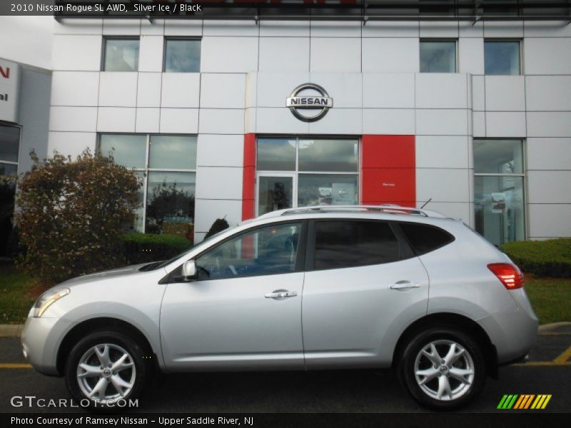 Silver Ice / Black 2010 Nissan Rogue SL AWD