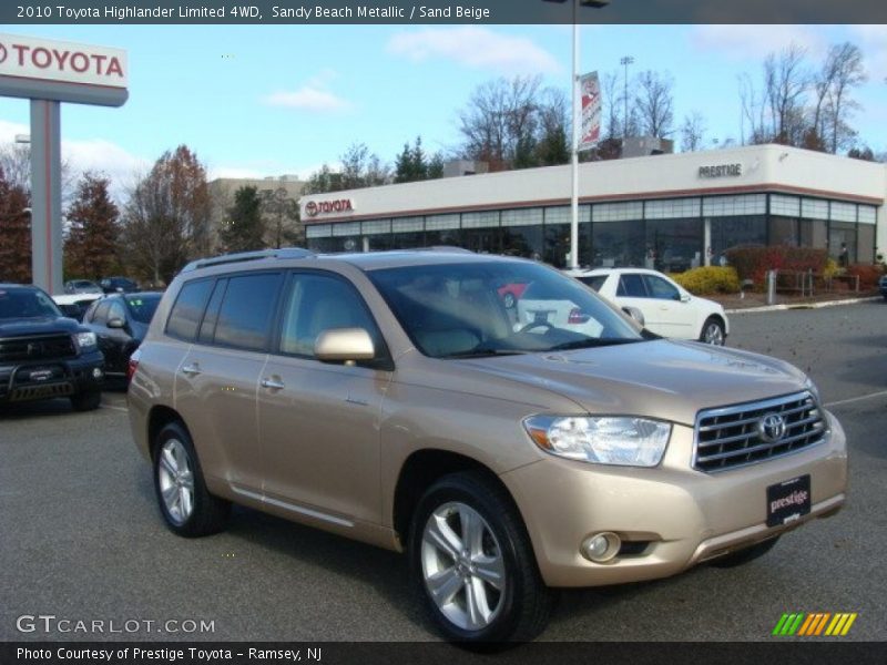 Sandy Beach Metallic / Sand Beige 2010 Toyota Highlander Limited 4WD