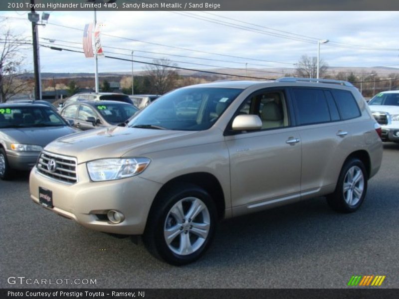 Sandy Beach Metallic / Sand Beige 2010 Toyota Highlander Limited 4WD