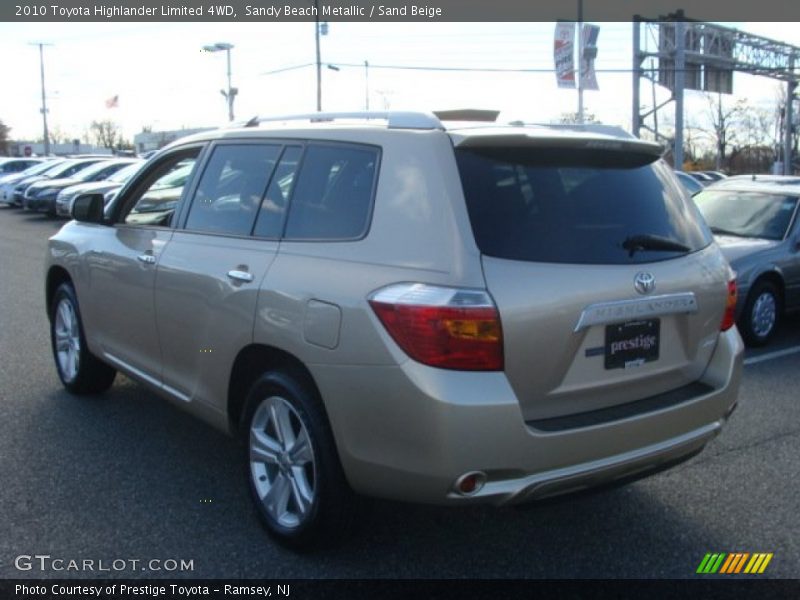 Sandy Beach Metallic / Sand Beige 2010 Toyota Highlander Limited 4WD