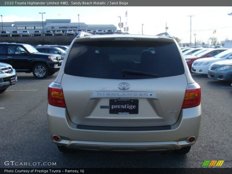 Sandy Beach Metallic / Sand Beige 2010 Toyota Highlander Limited 4WD