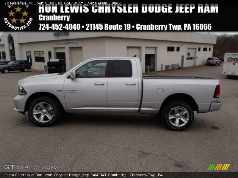 Bright Silver Metallic / Black 2014 Ram 1500 Sport Quad Cab 4x4