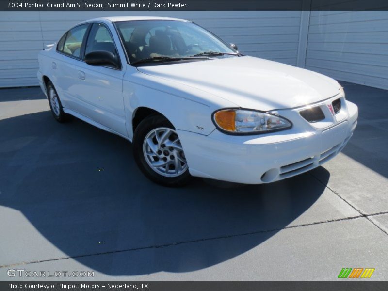 Summit White / Dark Pewter 2004 Pontiac Grand Am SE Sedan