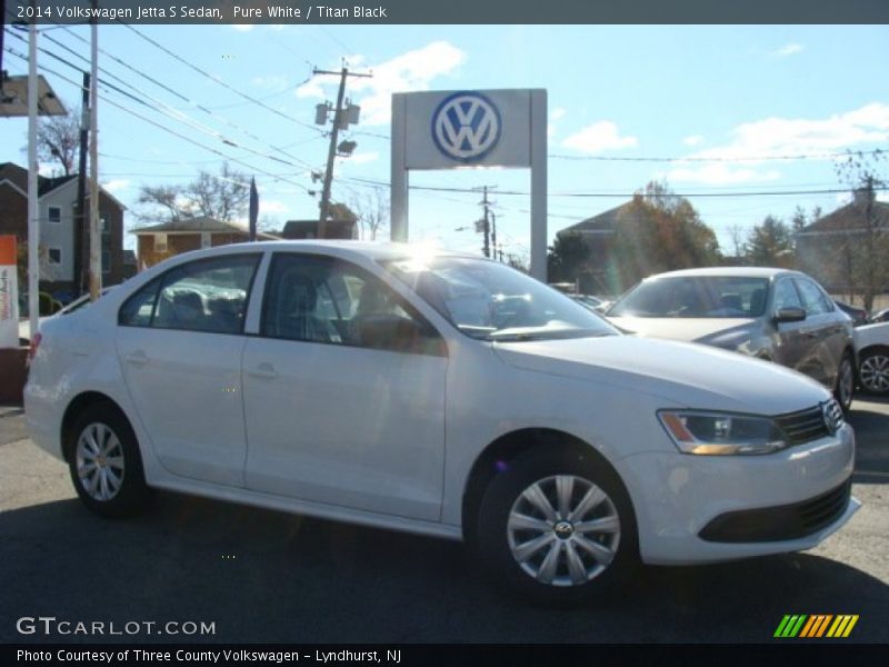 Pure White / Titan Black 2014 Volkswagen Jetta S Sedan