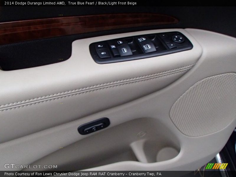 True Blue Pearl / Black/Light Frost Beige 2014 Dodge Durango Limited AWD