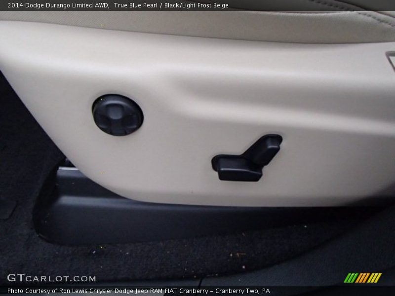 True Blue Pearl / Black/Light Frost Beige 2014 Dodge Durango Limited AWD