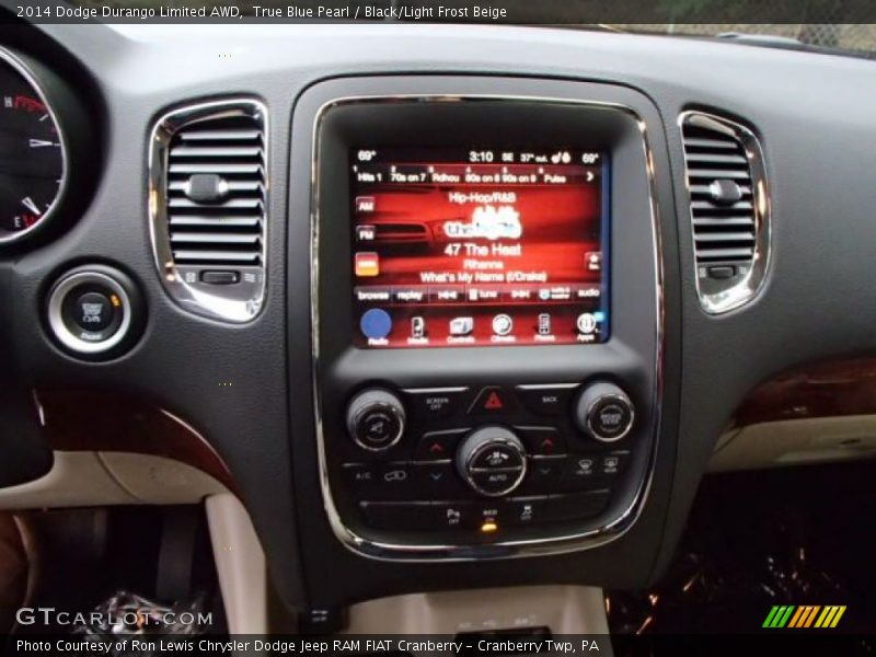 True Blue Pearl / Black/Light Frost Beige 2014 Dodge Durango Limited AWD