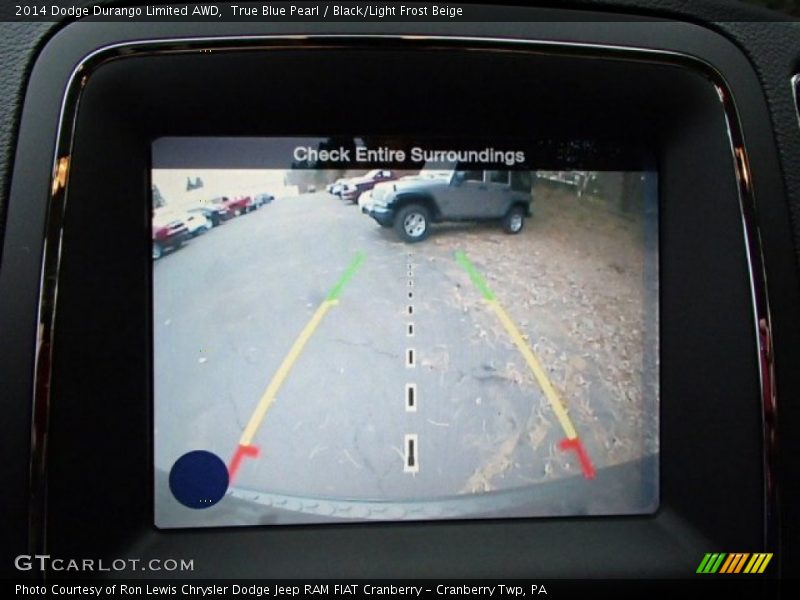 True Blue Pearl / Black/Light Frost Beige 2014 Dodge Durango Limited AWD