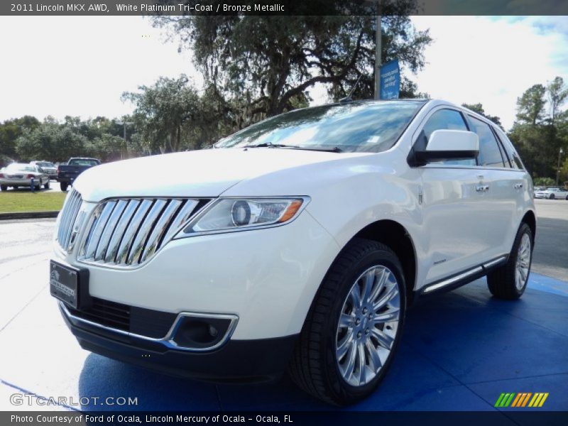 White Platinum Tri-Coat / Bronze Metallic 2011 Lincoln MKX AWD