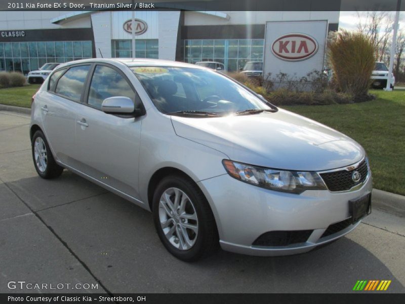 Titanium Silver / Black 2011 Kia Forte EX 5 Door