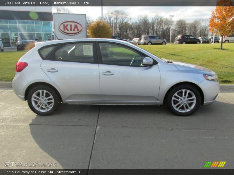 Titanium Silver / Black 2011 Kia Forte EX 5 Door