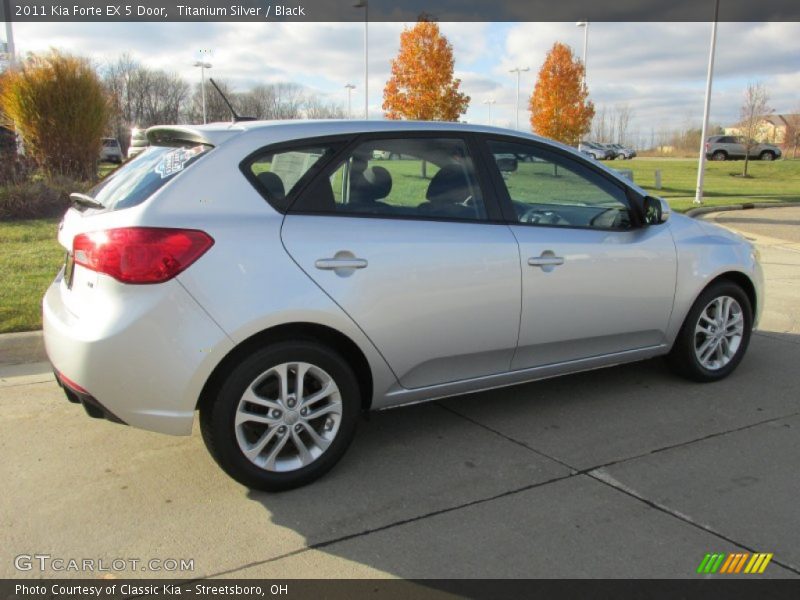 Titanium Silver / Black 2011 Kia Forte EX 5 Door