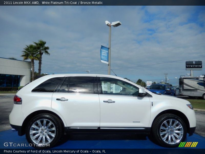 White Platinum Tri-Coat / Bronze Metallic 2011 Lincoln MKX AWD