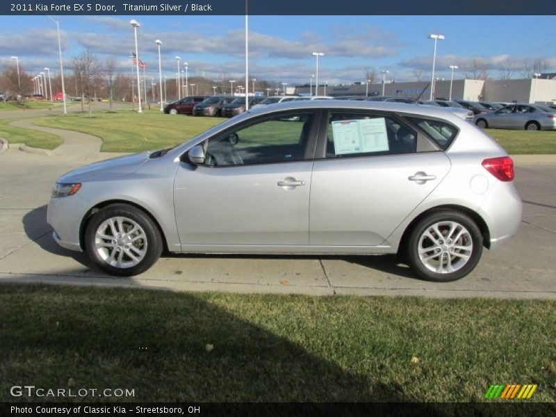 Titanium Silver / Black 2011 Kia Forte EX 5 Door