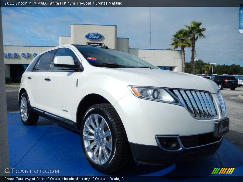 White Platinum Tri-Coat / Bronze Metallic 2011 Lincoln MKX AWD