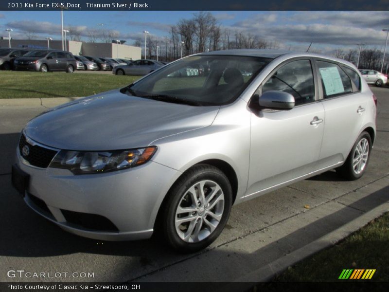 Titanium Silver / Black 2011 Kia Forte EX 5 Door