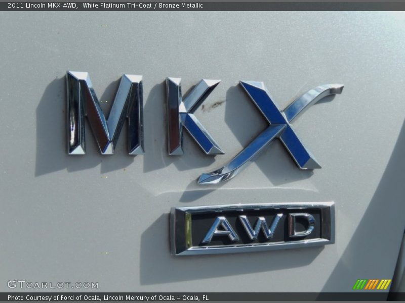 White Platinum Tri-Coat / Bronze Metallic 2011 Lincoln MKX AWD
