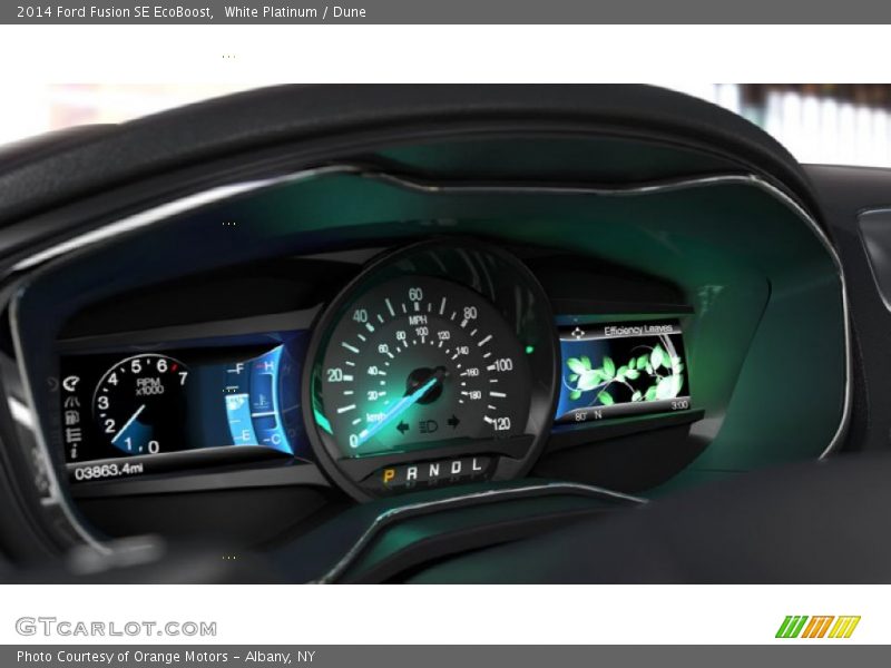 White Platinum / Dune 2014 Ford Fusion SE EcoBoost