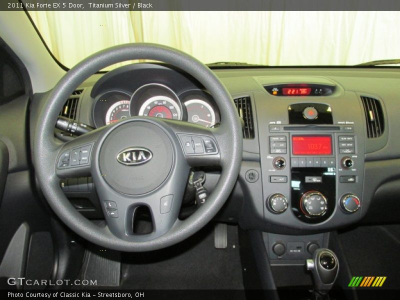 Titanium Silver / Black 2011 Kia Forte EX 5 Door