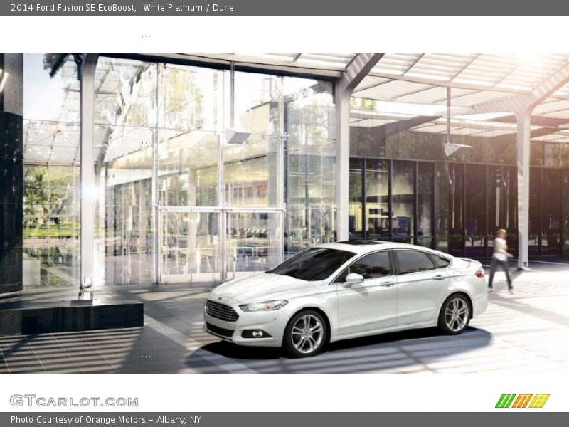 White Platinum / Dune 2014 Ford Fusion SE EcoBoost