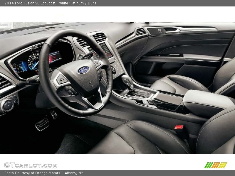 White Platinum / Dune 2014 Ford Fusion SE EcoBoost