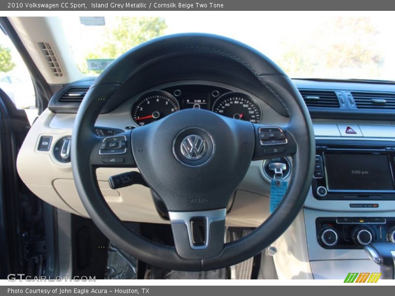 Island Grey Metallic / Cornsilk Beige Two Tone 2010 Volkswagen CC Sport