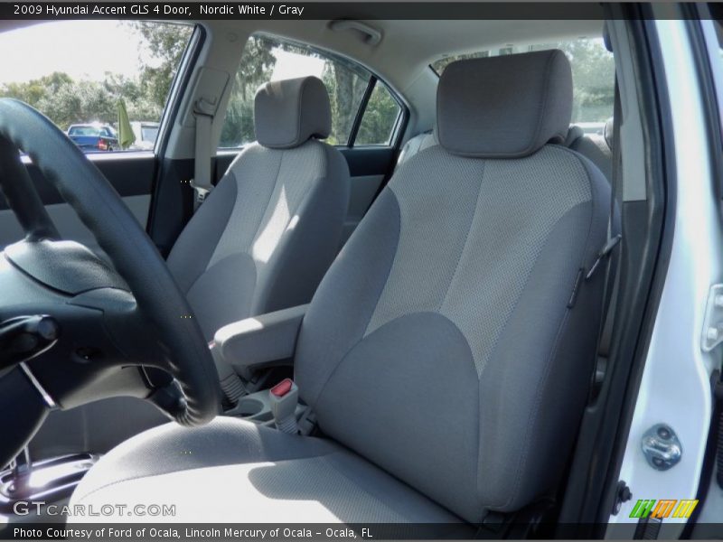 Nordic White / Gray 2009 Hyundai Accent GLS 4 Door