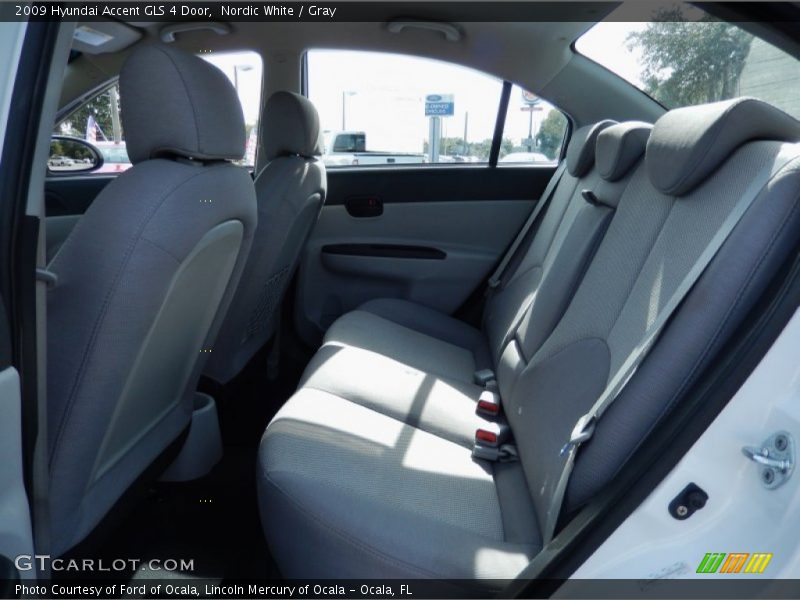 Nordic White / Gray 2009 Hyundai Accent GLS 4 Door