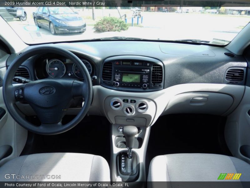 Nordic White / Gray 2009 Hyundai Accent GLS 4 Door