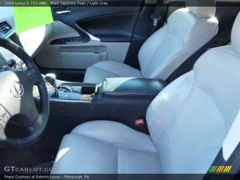 Black Sapphire Pearl / Light Gray 2009 Lexus IS 250 AWD