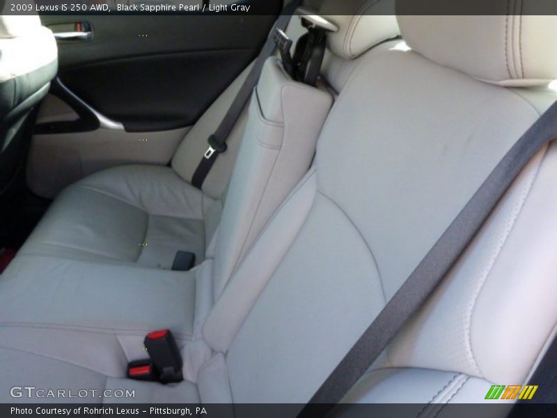 Black Sapphire Pearl / Light Gray 2009 Lexus IS 250 AWD