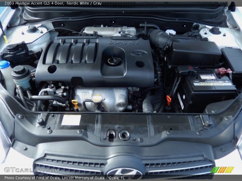 Nordic White / Gray 2009 Hyundai Accent GLS 4 Door