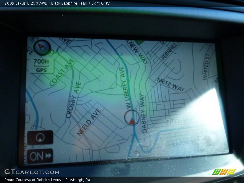 Black Sapphire Pearl / Light Gray 2009 Lexus IS 250 AWD