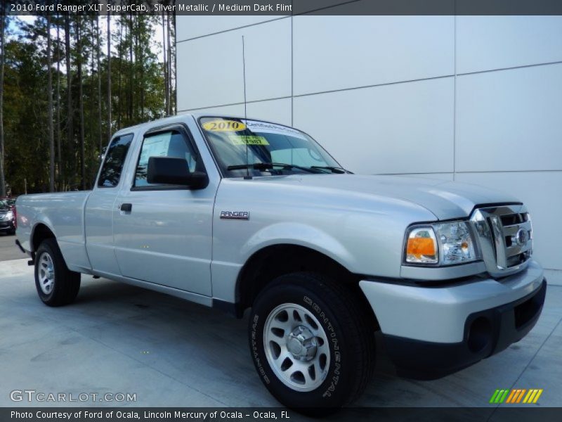 Silver Metallic / Medium Dark Flint 2010 Ford Ranger XLT SuperCab